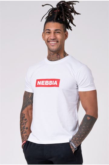 Men's T-shirt fra NEBBIA i Hvid